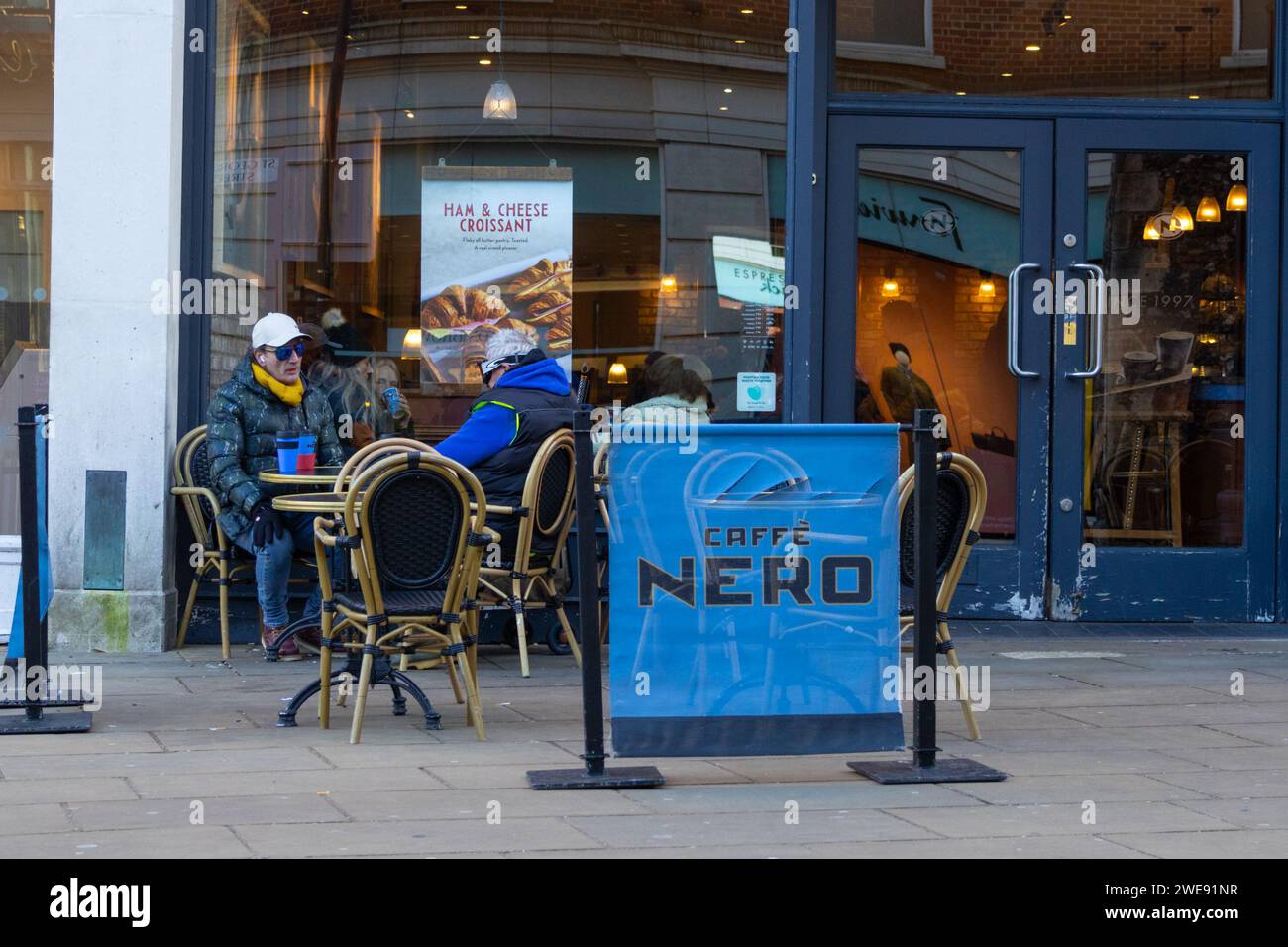 Caffe nero outside frontage, canterbury, kent, uk Stock Photo