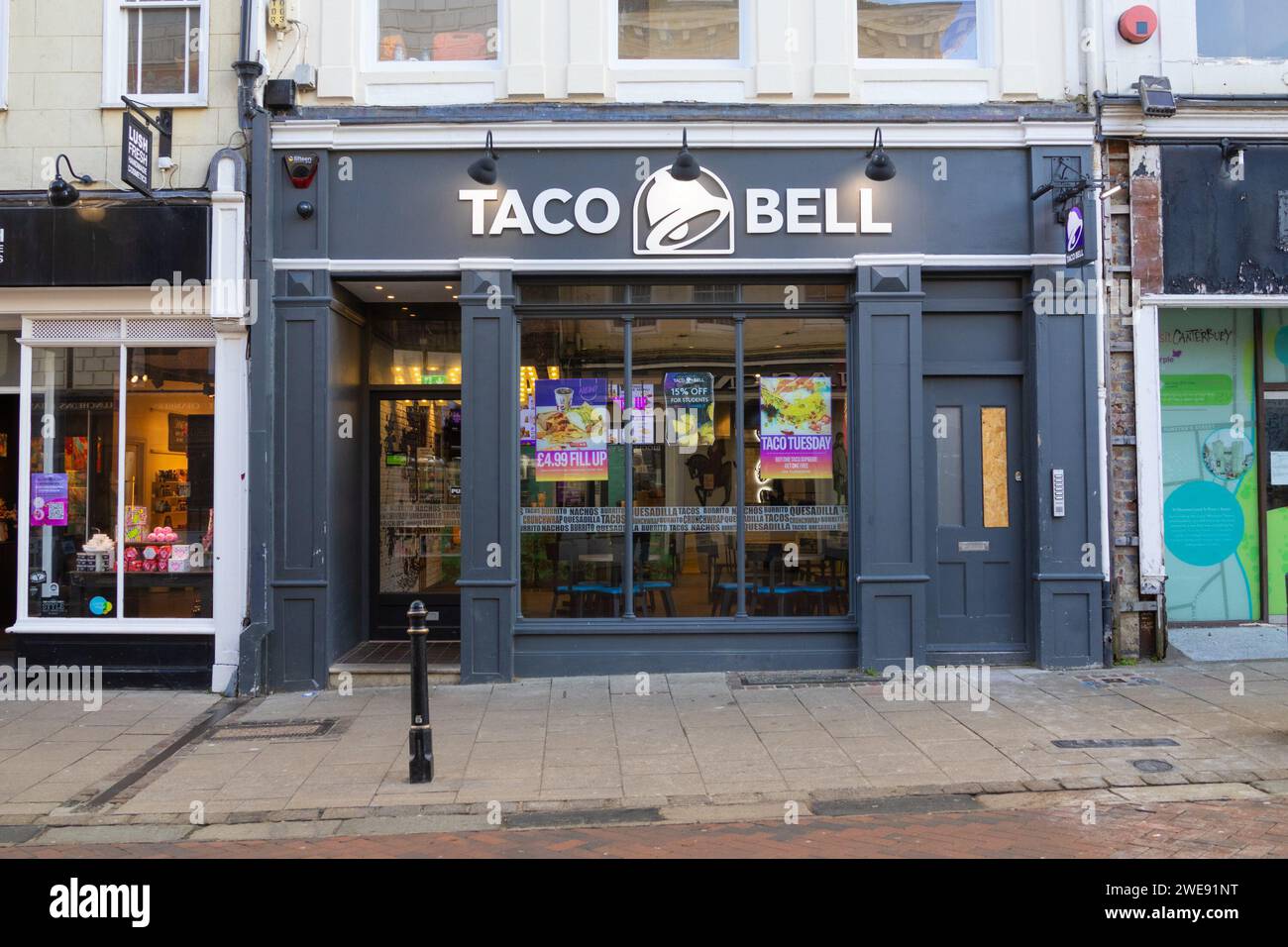 Taco bell outside frontage, canterbury, kent, uk Stock Photo