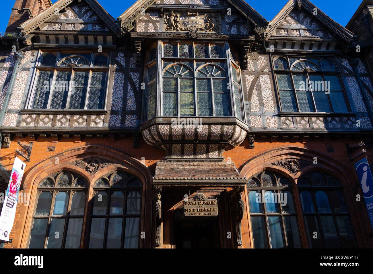 Royal museum and free library, The Beaney House of Art & Knowledge, Canterbury, Kent, uk Stock Photo