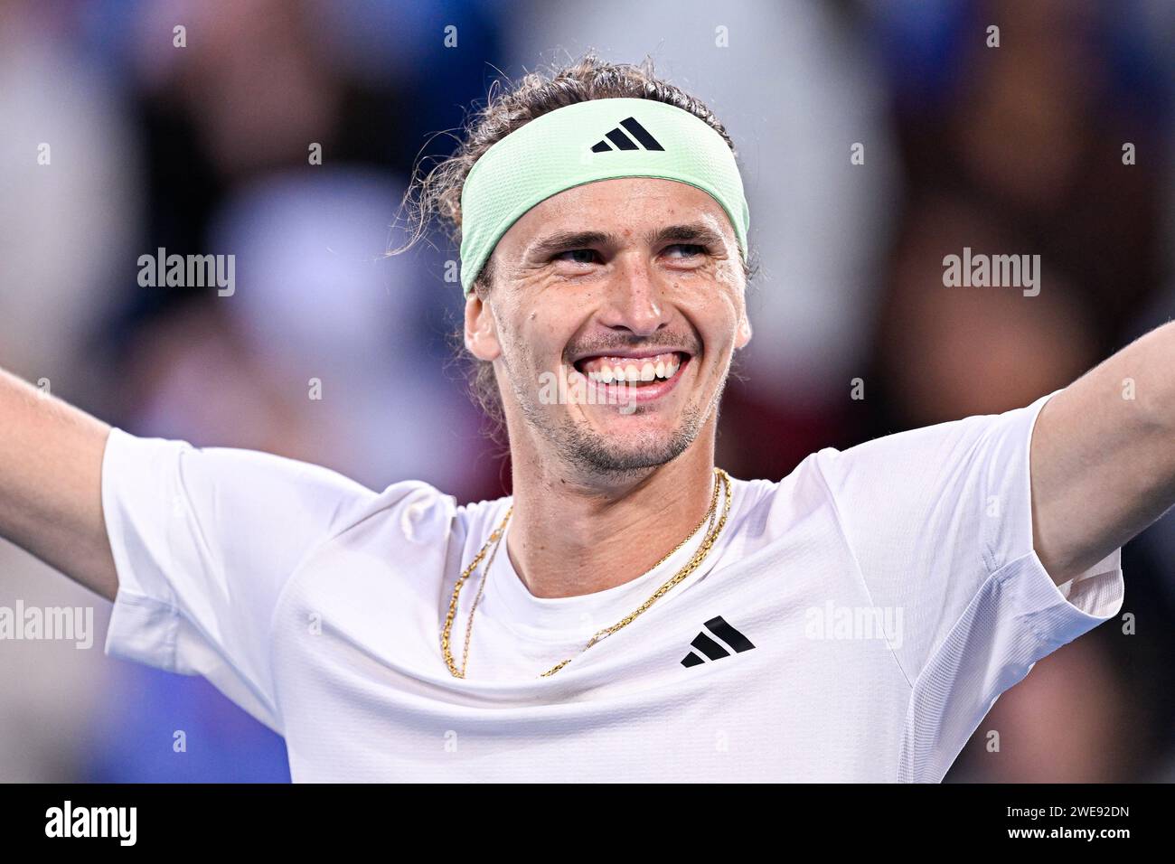 Paris, France. 22nd Jan, 2024. Sascha Alexander Zverev of Germany