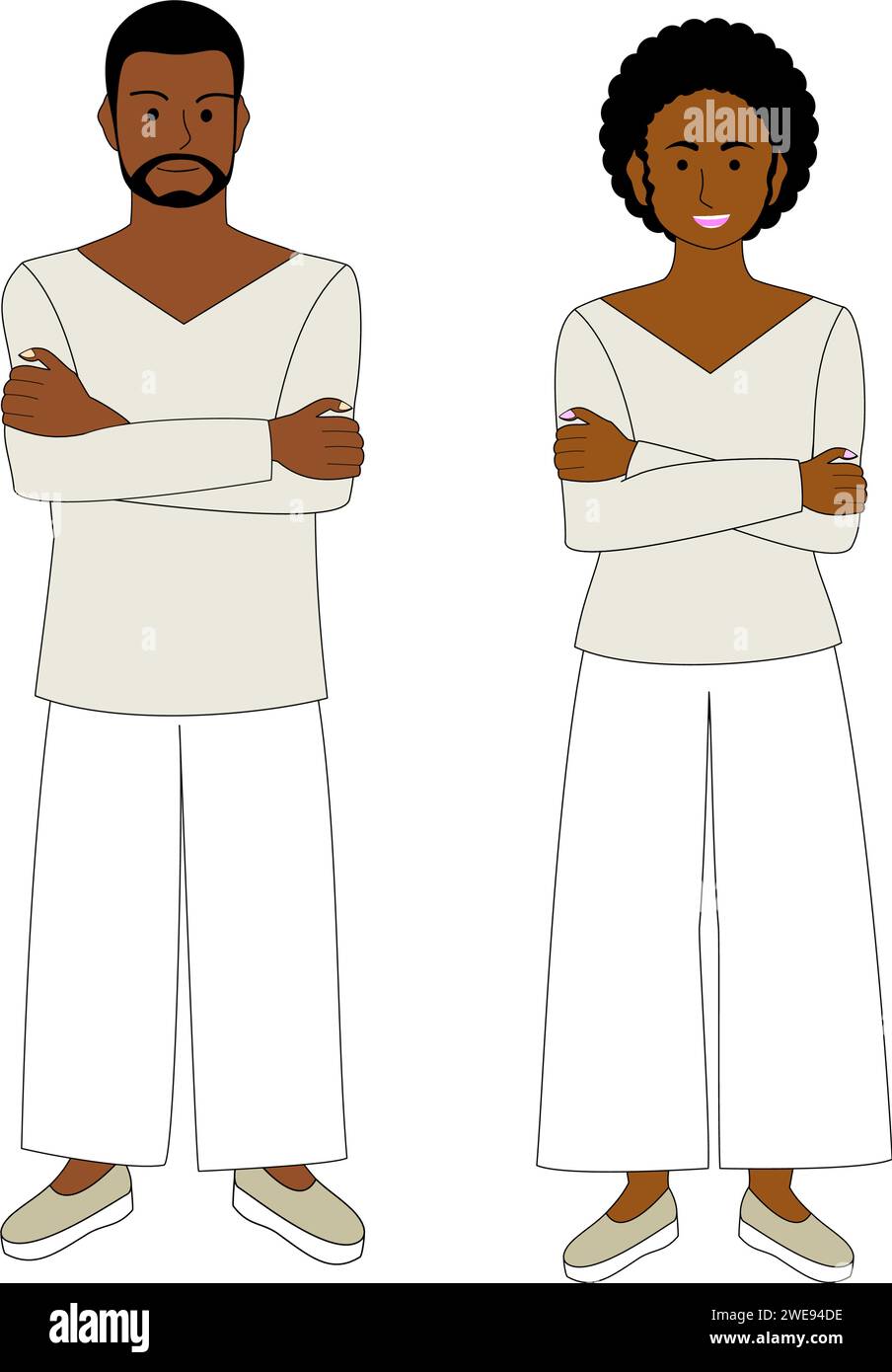 An african young couple with white background Stock Photo - Alamy