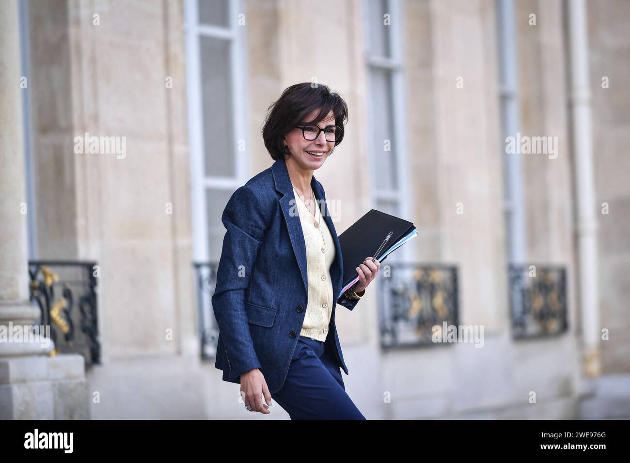 French Culture Minister Rachida Dati exits the Elysee Palace after the ...