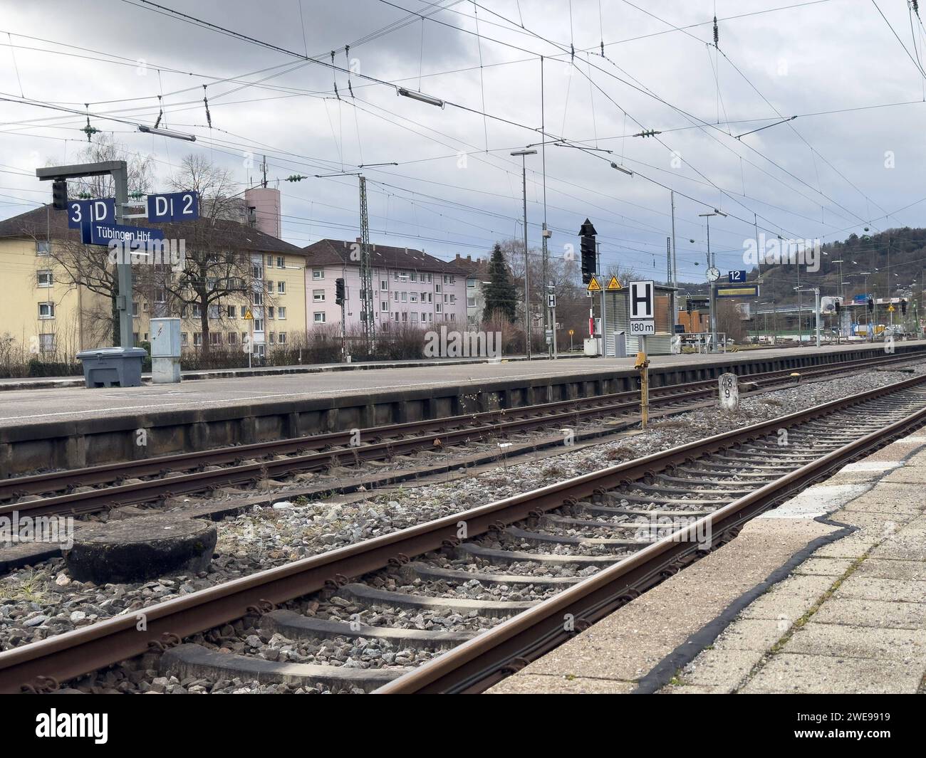 Tuebingen Die Lokfuehrergewerkschaft GDL Streikt, GDLSreik, Personenverkehr, Bahnstreik