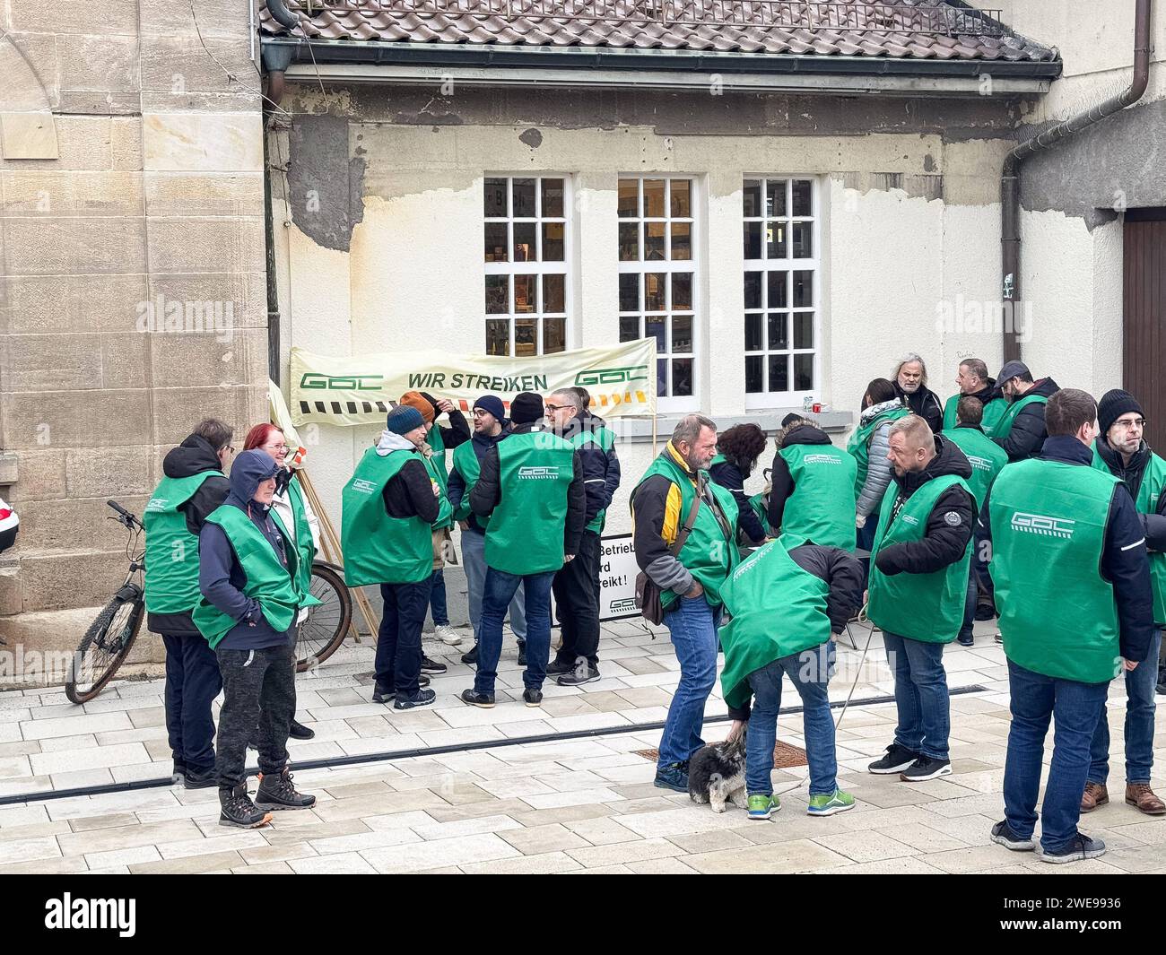 Tuebingen Die Lokfuehrergewerkschaft GDL Streikt, GDLSreik, Personenverkehr, Bahnstreik