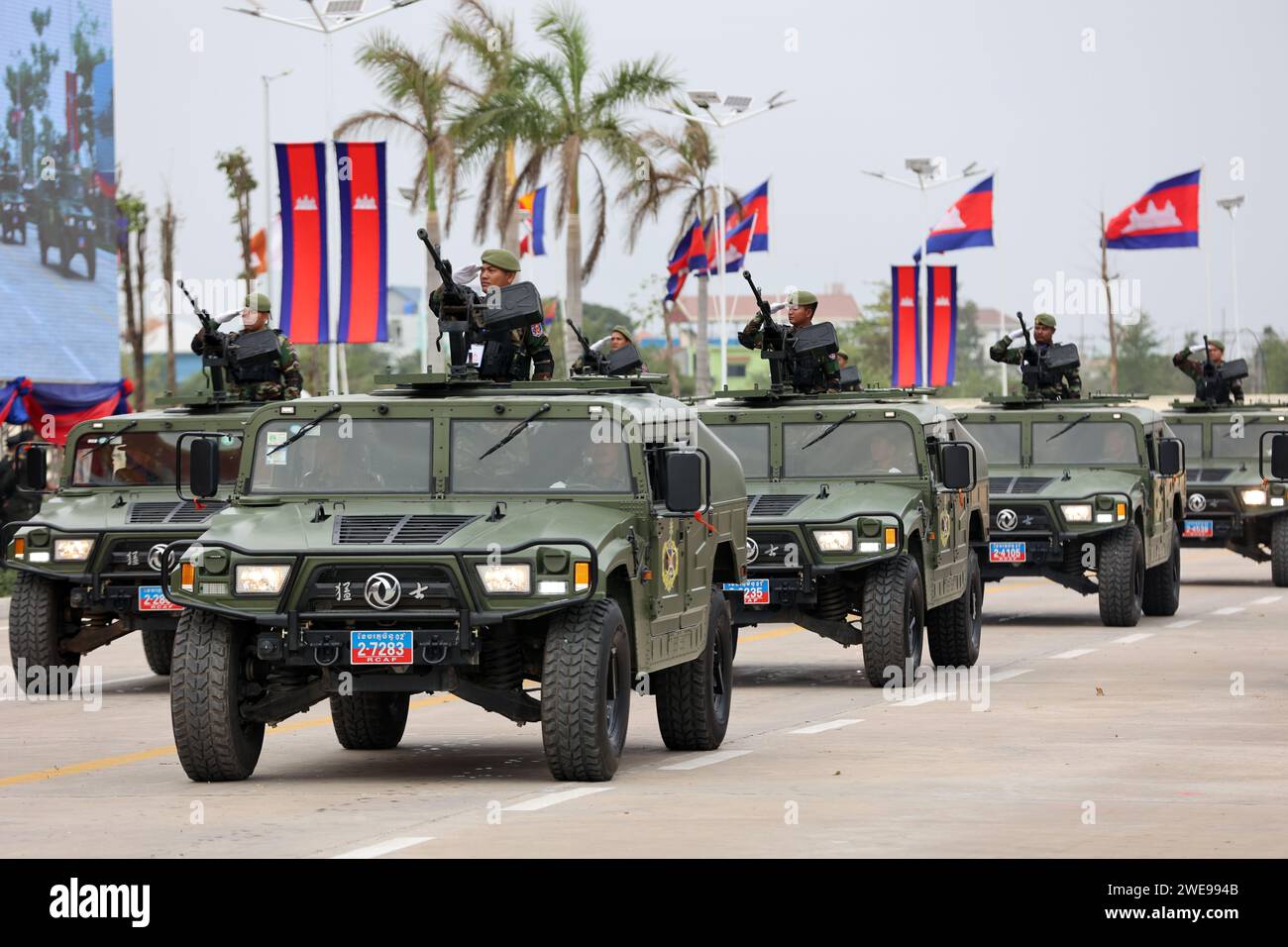 Phnom Penh Cambodia 24th Jan 2024 Military Vehicles Parade In   Phnom Penh Cambodia 24th Jan 2024 Military Vehicles Parade In Celebration Of The 25th Anniversary Of The Founding Of The Royal Cambodian Army Rca In Phnom Penh Cambodia Jan 24 2024 Cambodia On Wednesday Celebrated The 25th Anniversary Of The Founding Of The Rca An Arm Of The Royal Cambodian Armed Forces Rcaf Dressed In Full Military Regalia Cambodian Prime Minister Hun Manet Presided Over The Ceremony Which Was Held At The Rcas Headquarters On The Western Outskirts Of The Capital Phnom Penh Credit Sovannaraxinhuaalamy Live News 2WE994B 