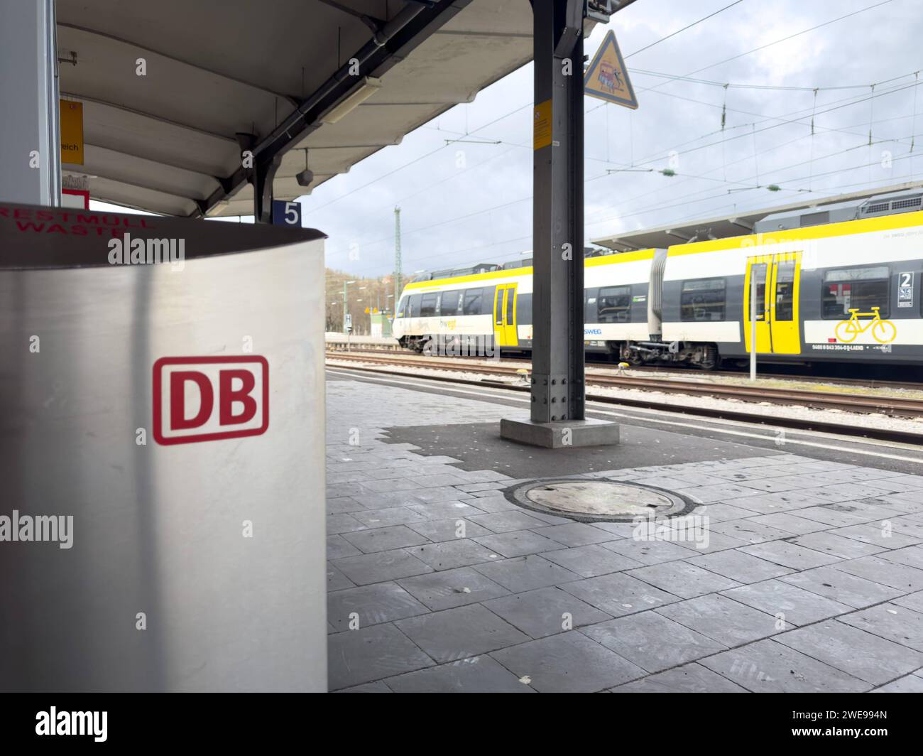 Tuebingen Die Lokfuehrergewerkschaft GDL Streikt, GDLSreik, Personenverkehr, Bahnstreik