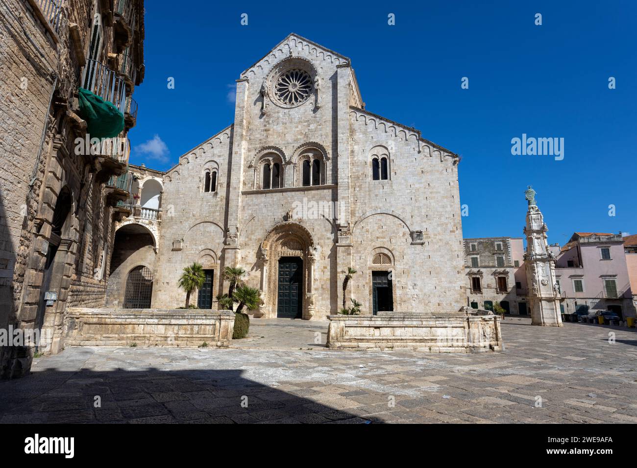 BITONTO, ITALY, JULY 9, 2022 View of the Concathedral of Maria