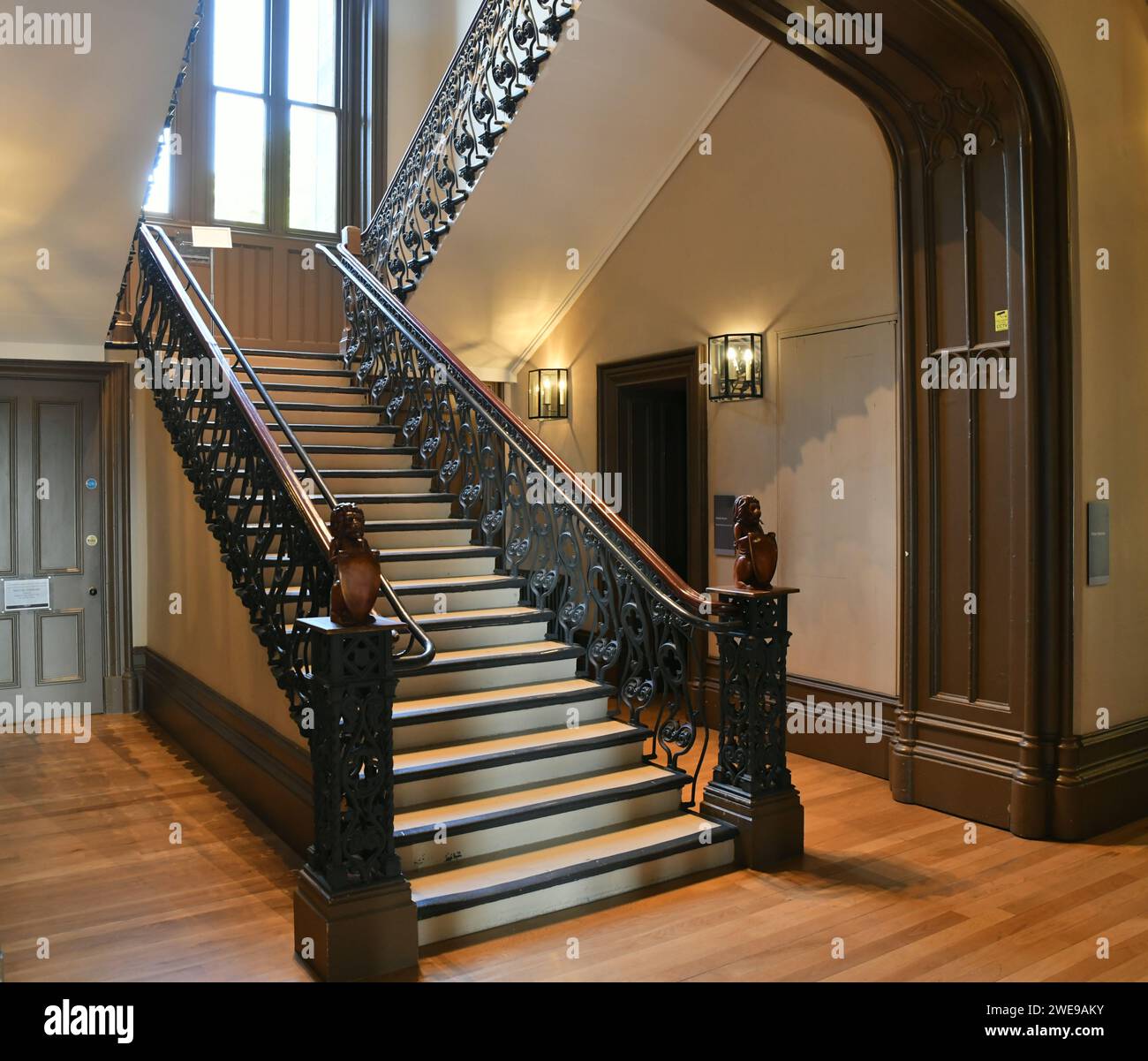 Staircase in Lews Castle, Stornoway, Stock Photo