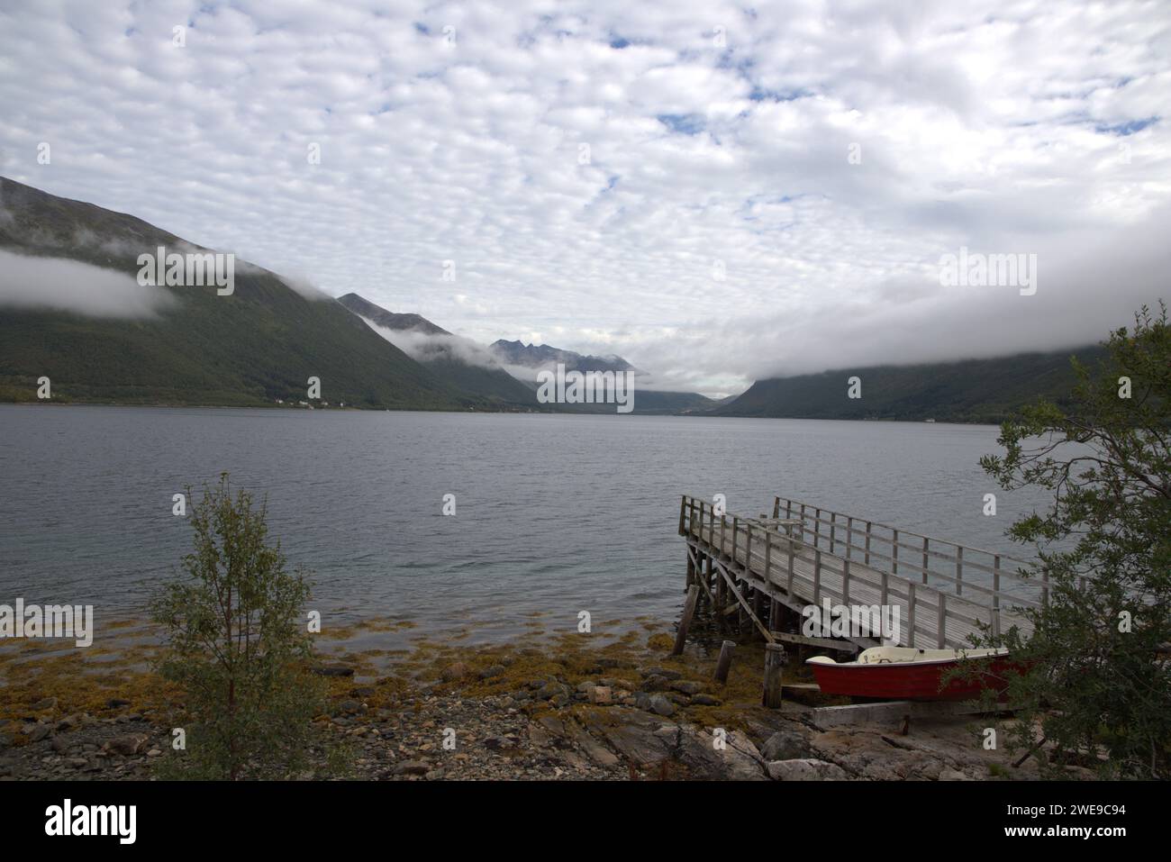 Tromsdalen Fjord Landscape Stock Photo