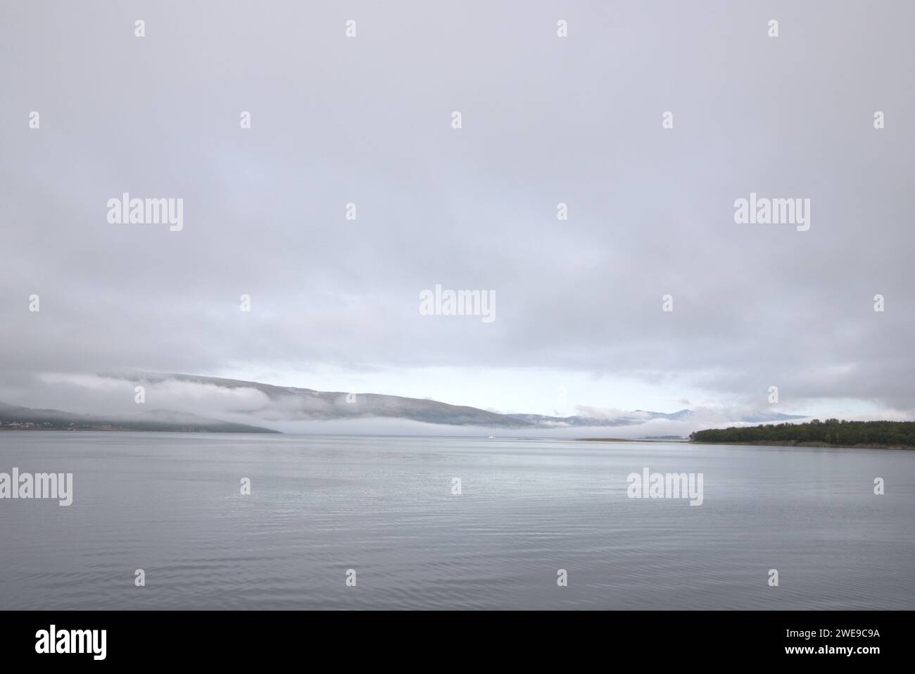 Tromsdalen Fjord Landscape Stock Photo