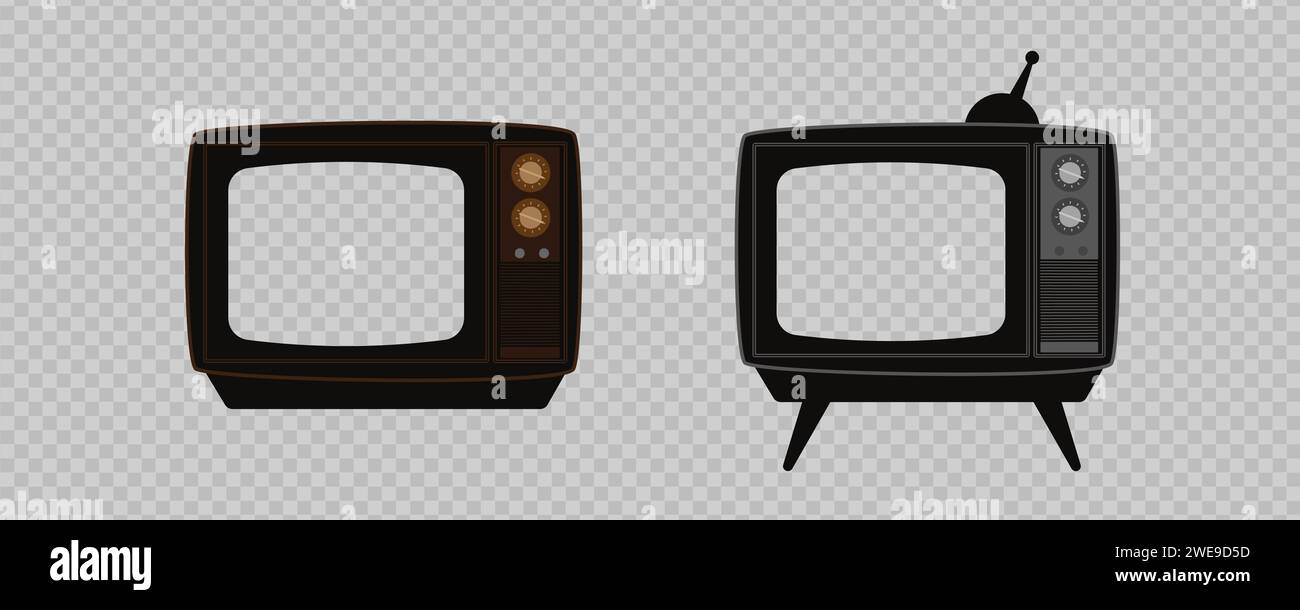 Retro tv template. Equipment with blank screen Stock Vector Image & Art ...