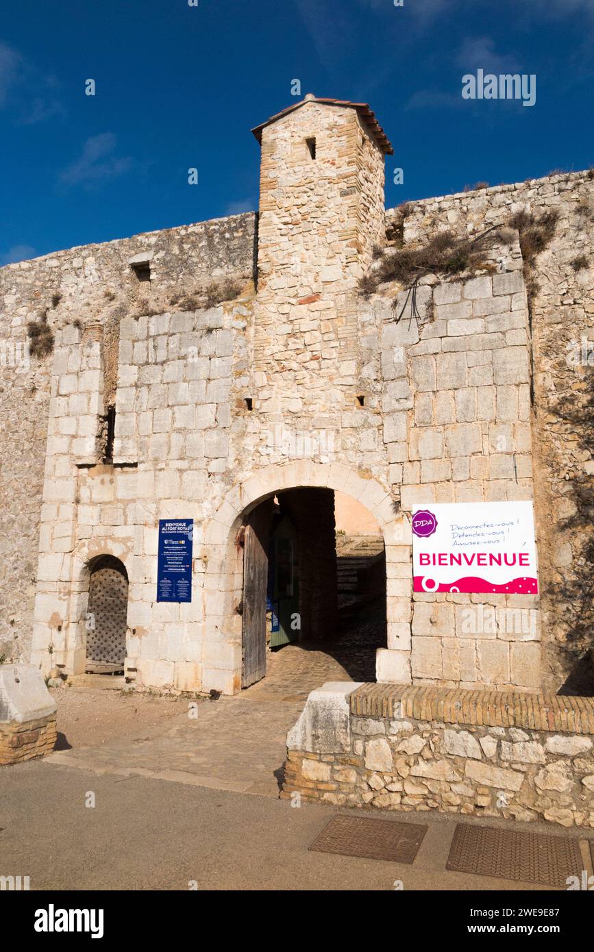 Entrance gate front facade of Fort Royal on Île SainteMarguerite