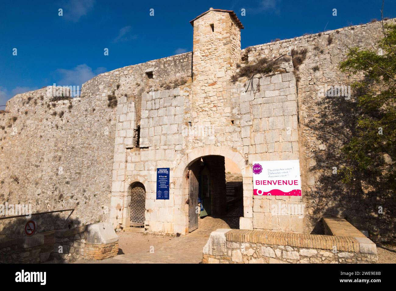 Entrance gate front facade of Fort Royal on Île SainteMarguerite