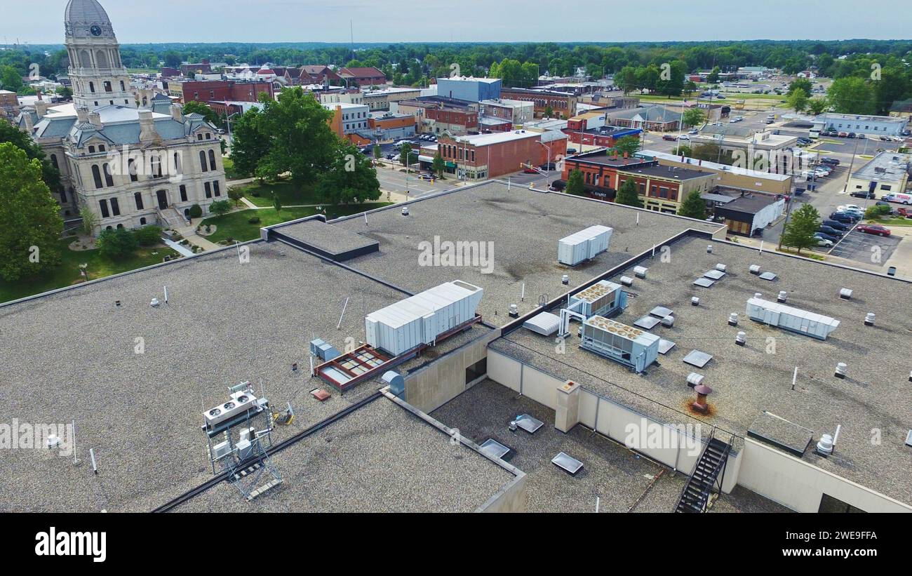 Aerial View of Historic Courthouse and Town Landscape Etna Green, Indiana Stock Photo Alamy