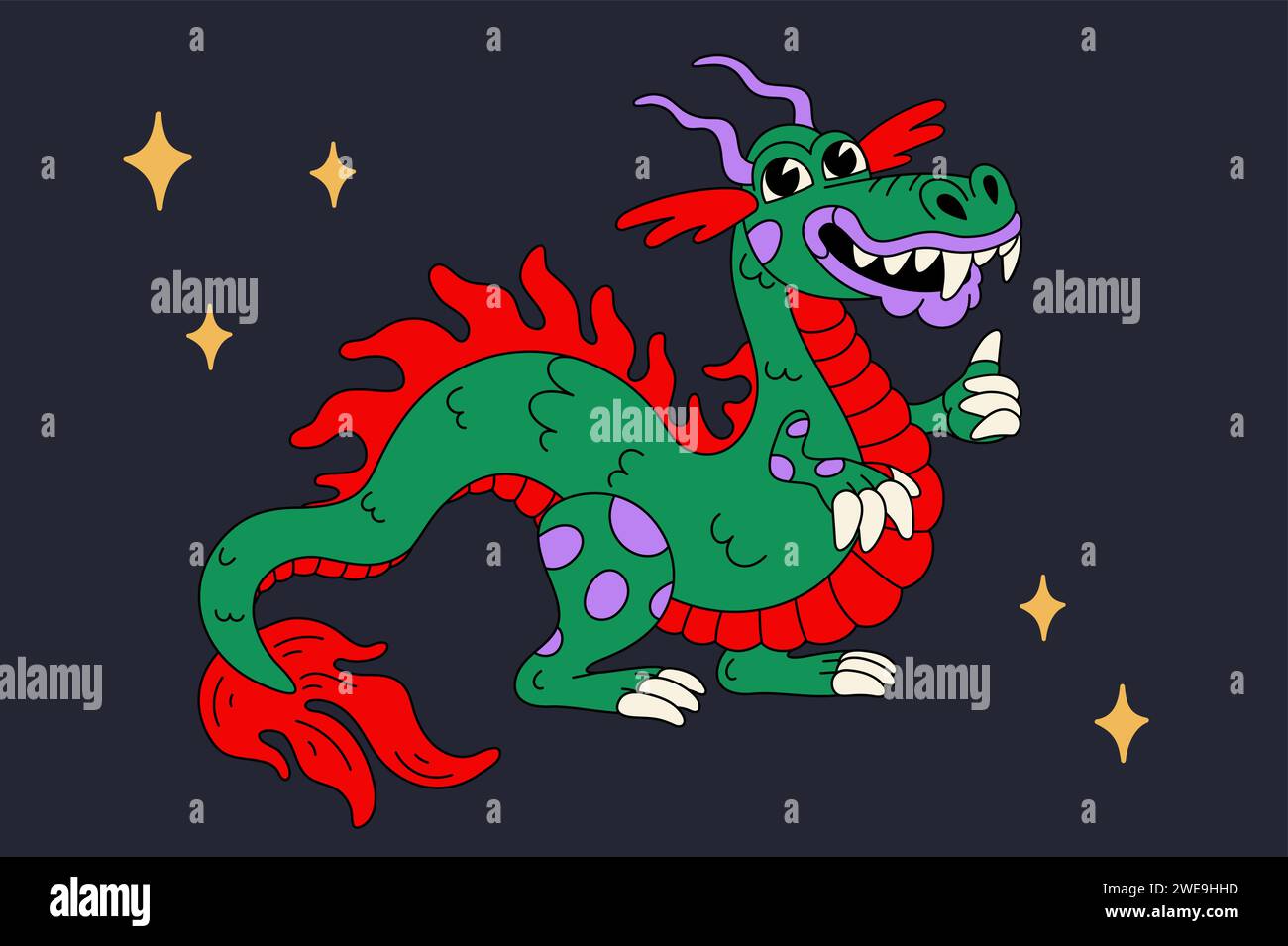 Chinese dragon, 2024 year lunar symbol Stock Vector Image & Art Alamy