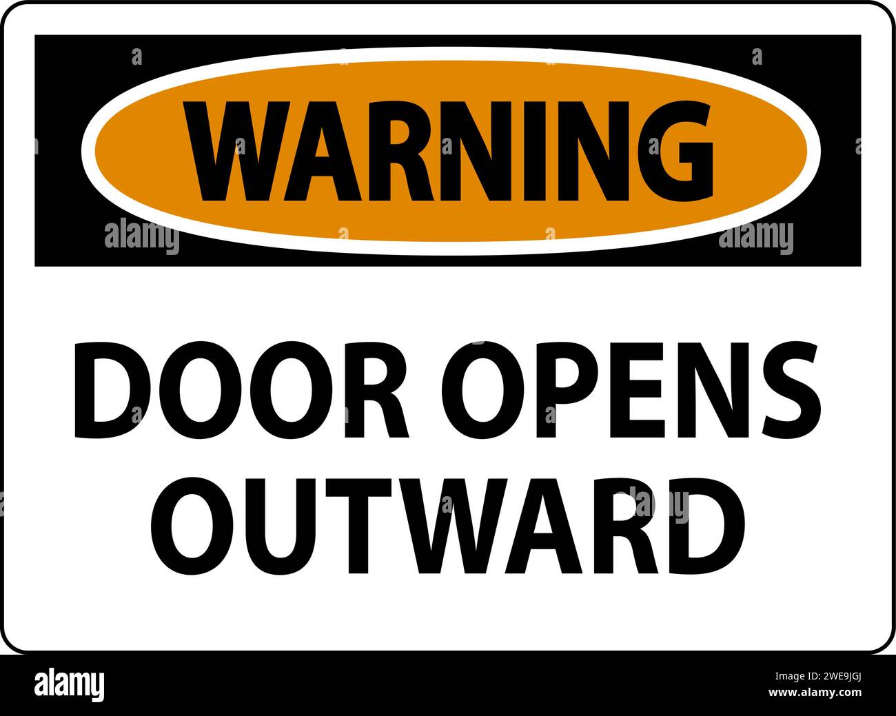 Warning Sign Door Opens Outward Stock Vector Image & Art Alamy