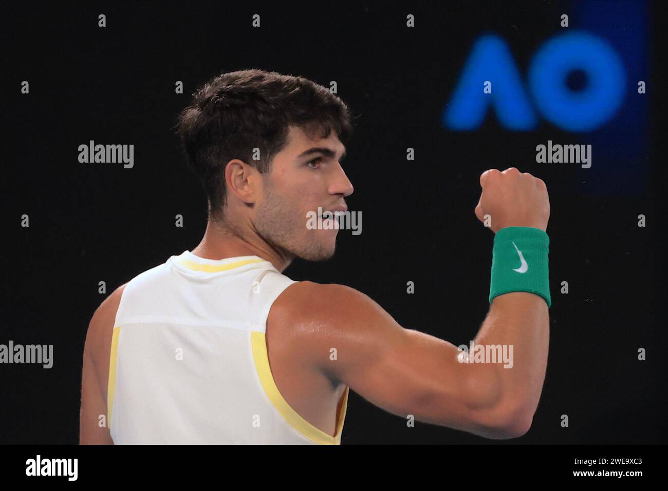 Melbourne, Australia, 24th Jan, 2024. Tennis player Carlos Alcaraz from