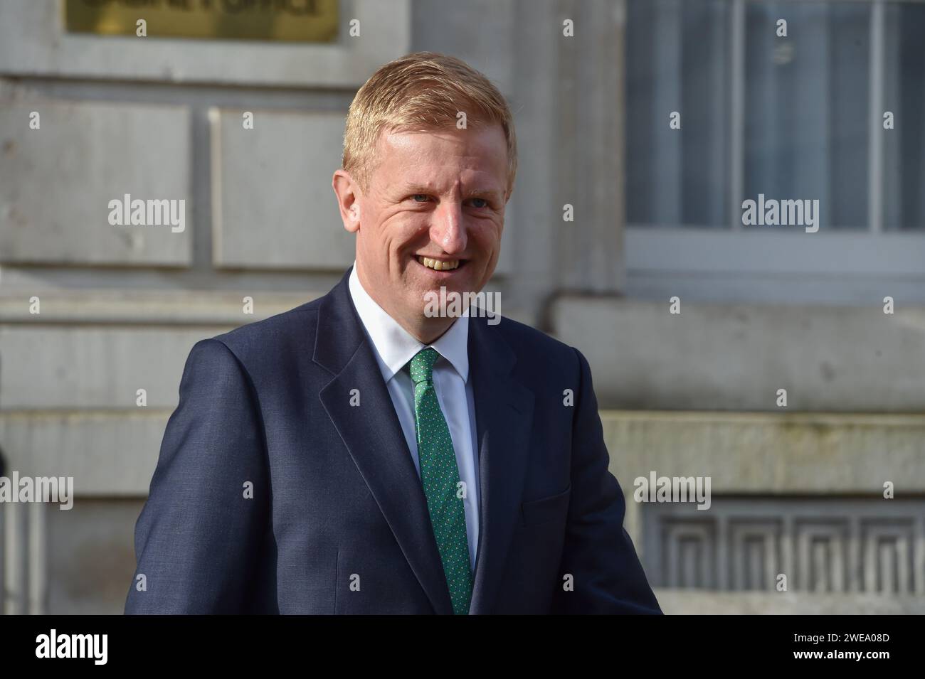 London England UK 24th Jan 2024 UK Deputy Prime Minister OLIVER   London England Uk 24th Jan 2024 Uk Deputy Prime Minister Oliver Dowden Spotted Leaving Cabinet Office Credit Image Thomas Krychzuma Press Wire Editorial Usage Only! Not For Commercial Usage! 2WEA08D 