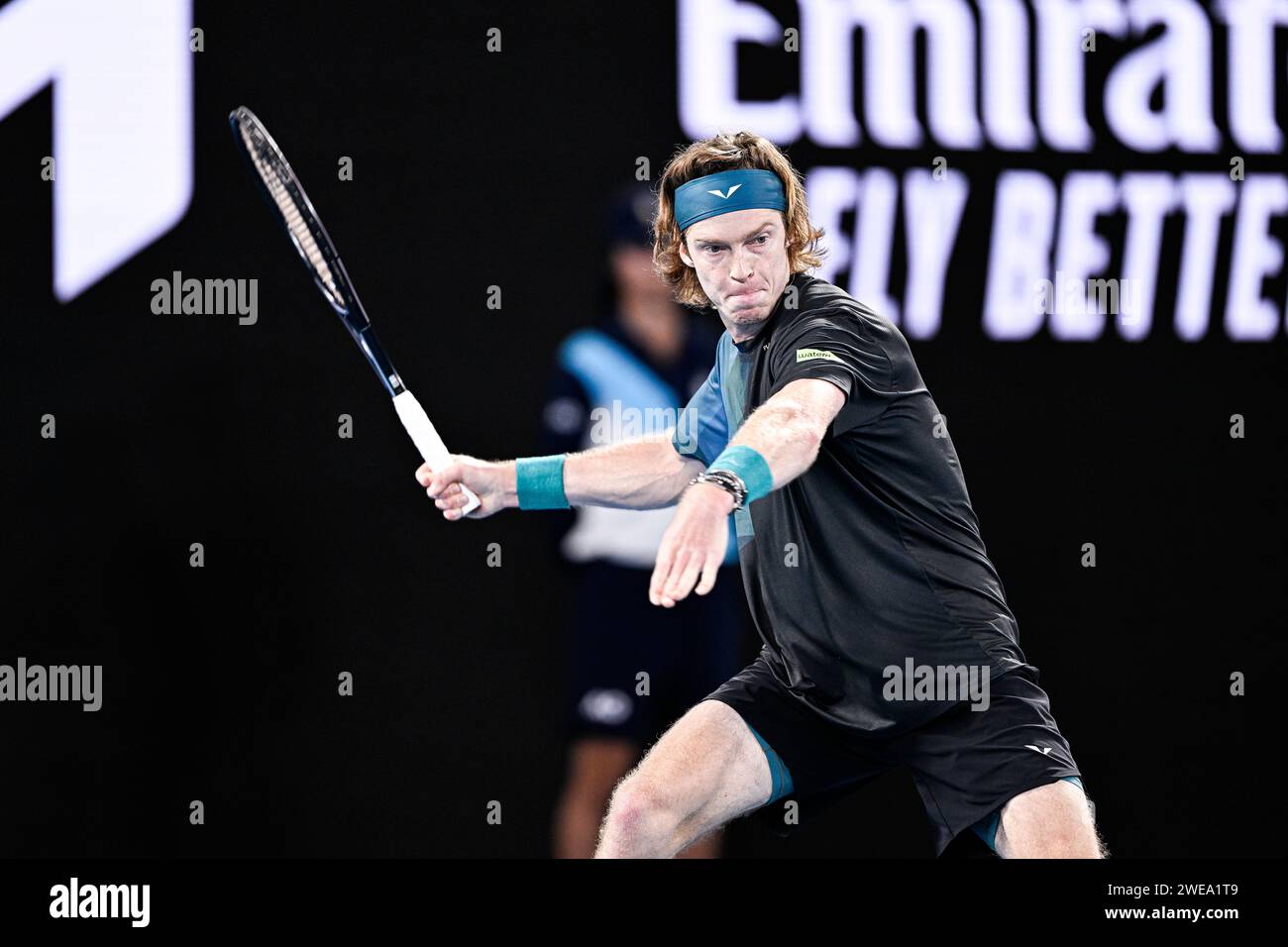 Melbourne, Australie. 23rd Jan, 2024. Andrey Rublev during the