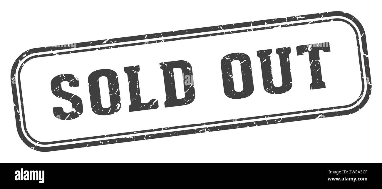 sold out stamp. sold out rectangular stamp isolated on white background ...