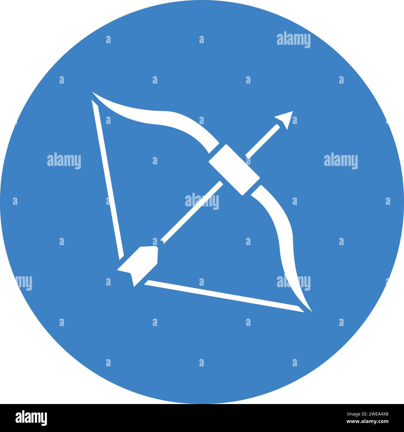 Bow And Arrow icon vector image. Stock Vector