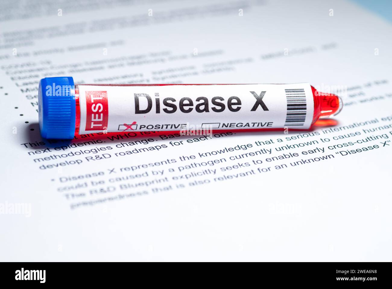 Background of Disease X.Disease X is an unknown pathogen that could cause a serious international epidemic.Medical health concept. Stock Photo