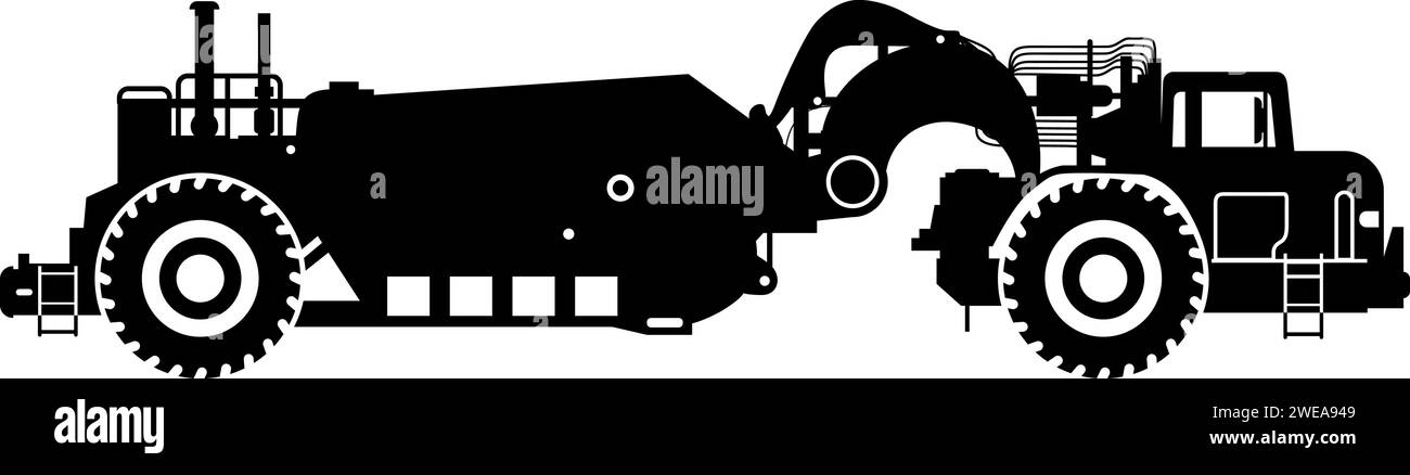 Silhouette of Dump Truck Icon in Flat Style Stock Vector Image & Art ...