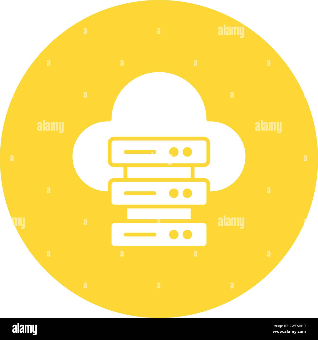 Cloud and Server Data icon vector image. Suitable for mobile ...