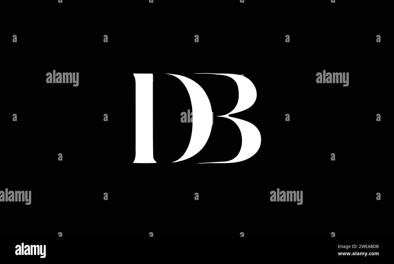 DB D B Letter logo alphabet monogram initial based icon design Stock Vector