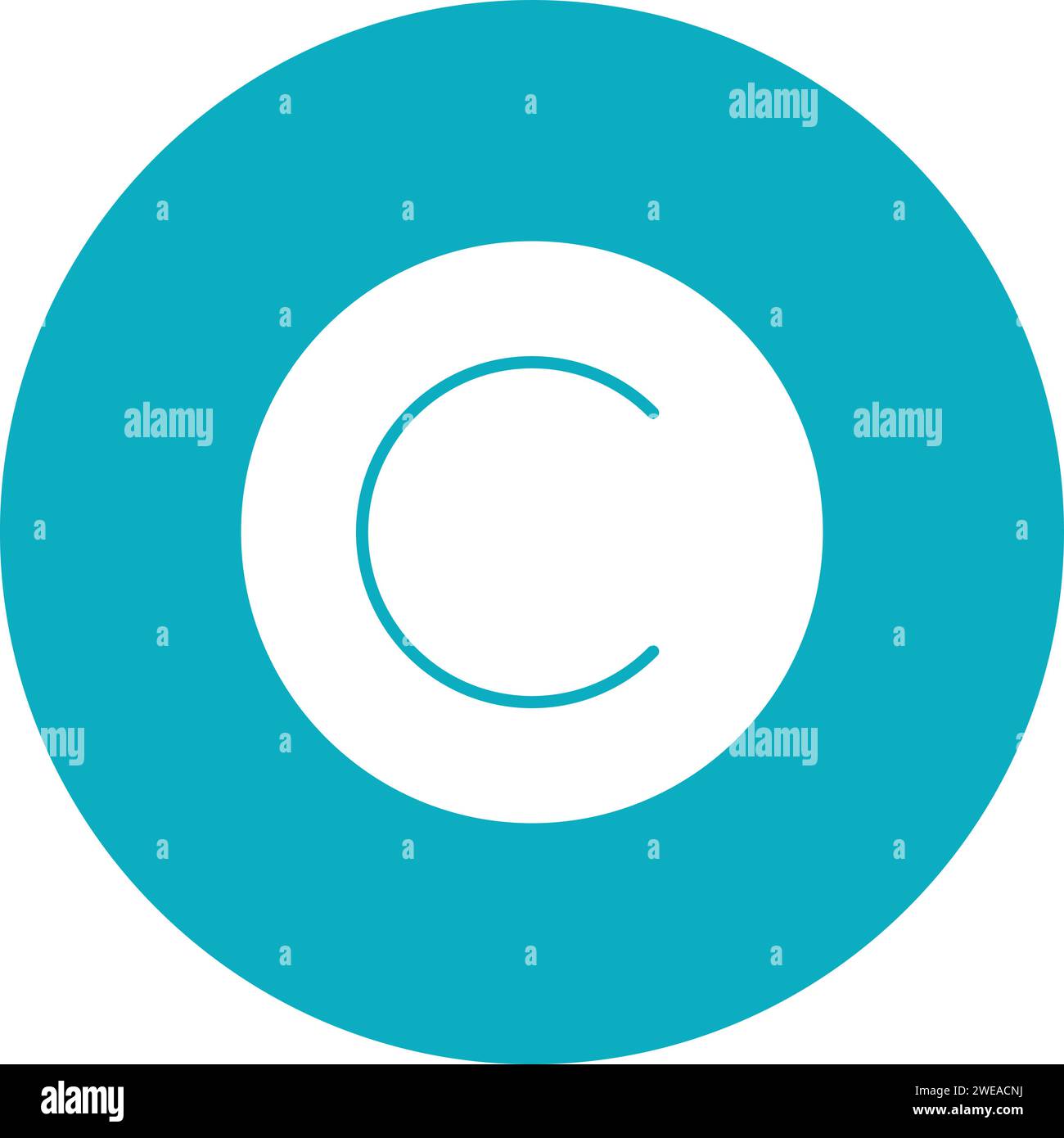 Copyright icon vector image. Suitable for mobile application web application and print media. Stock Vector