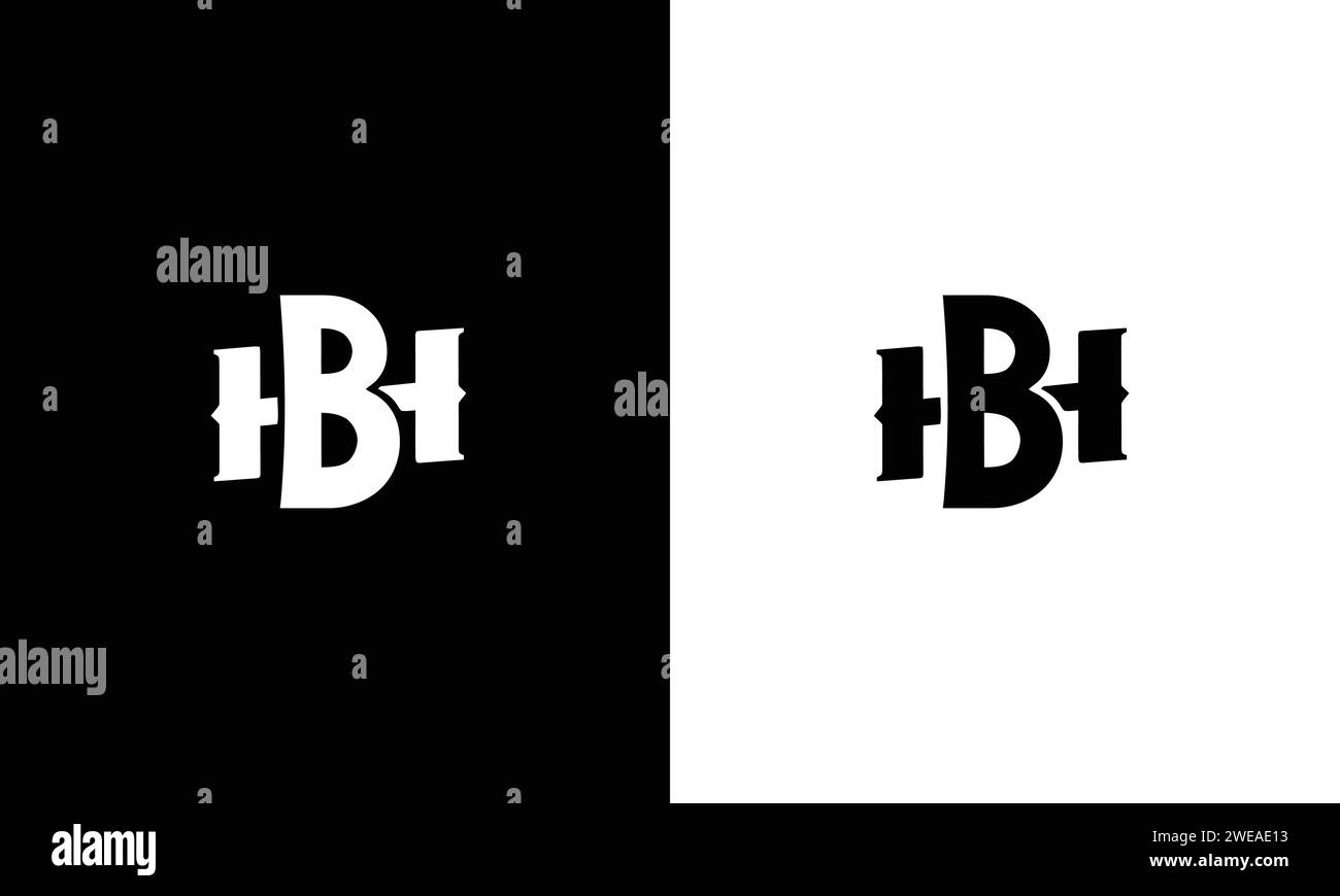 HB Letter logo alphabet monogram initial based icon design Stock Vector