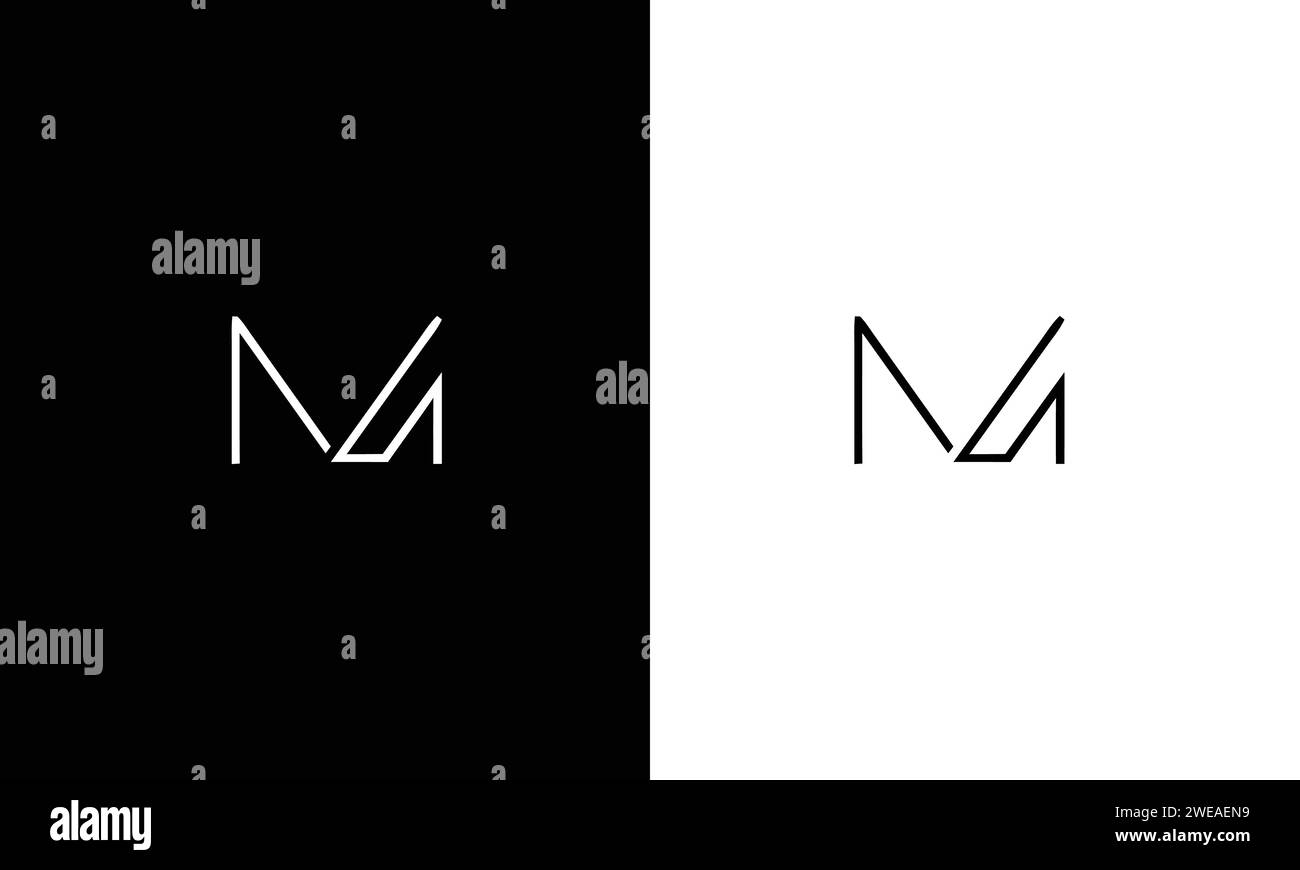 MQ Initial Letter Vector Logo Design For Brand Stock Vector