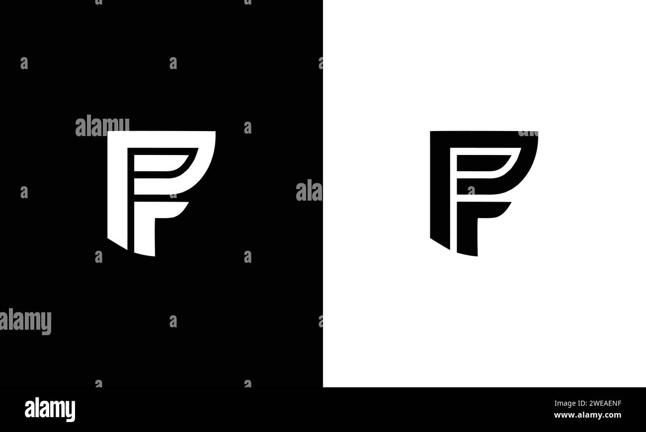 pf modern letter logo design Stock Vector
