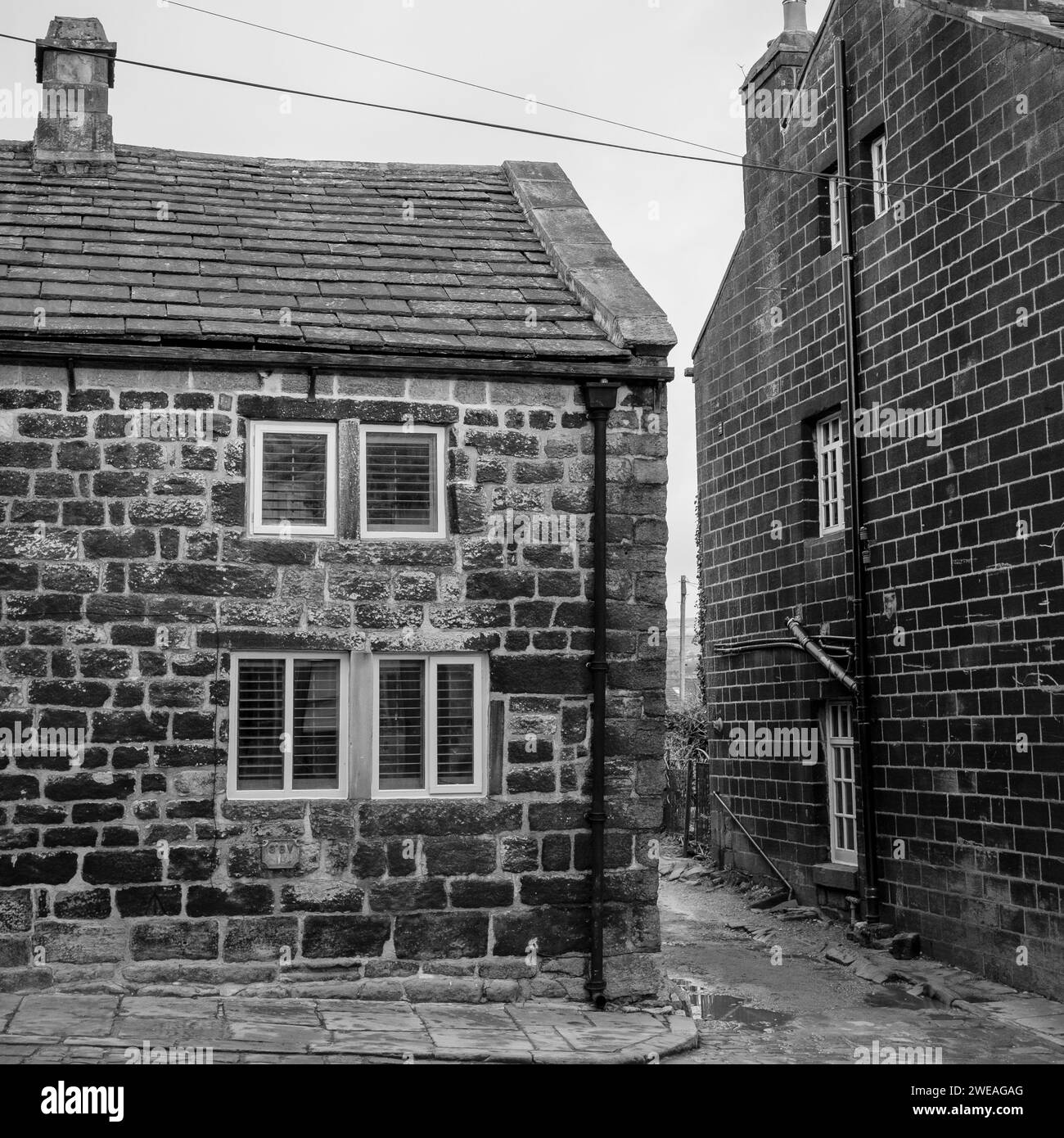 Heptonstall Village Calderdale. West Yorkshire, England, UK Stock Photo