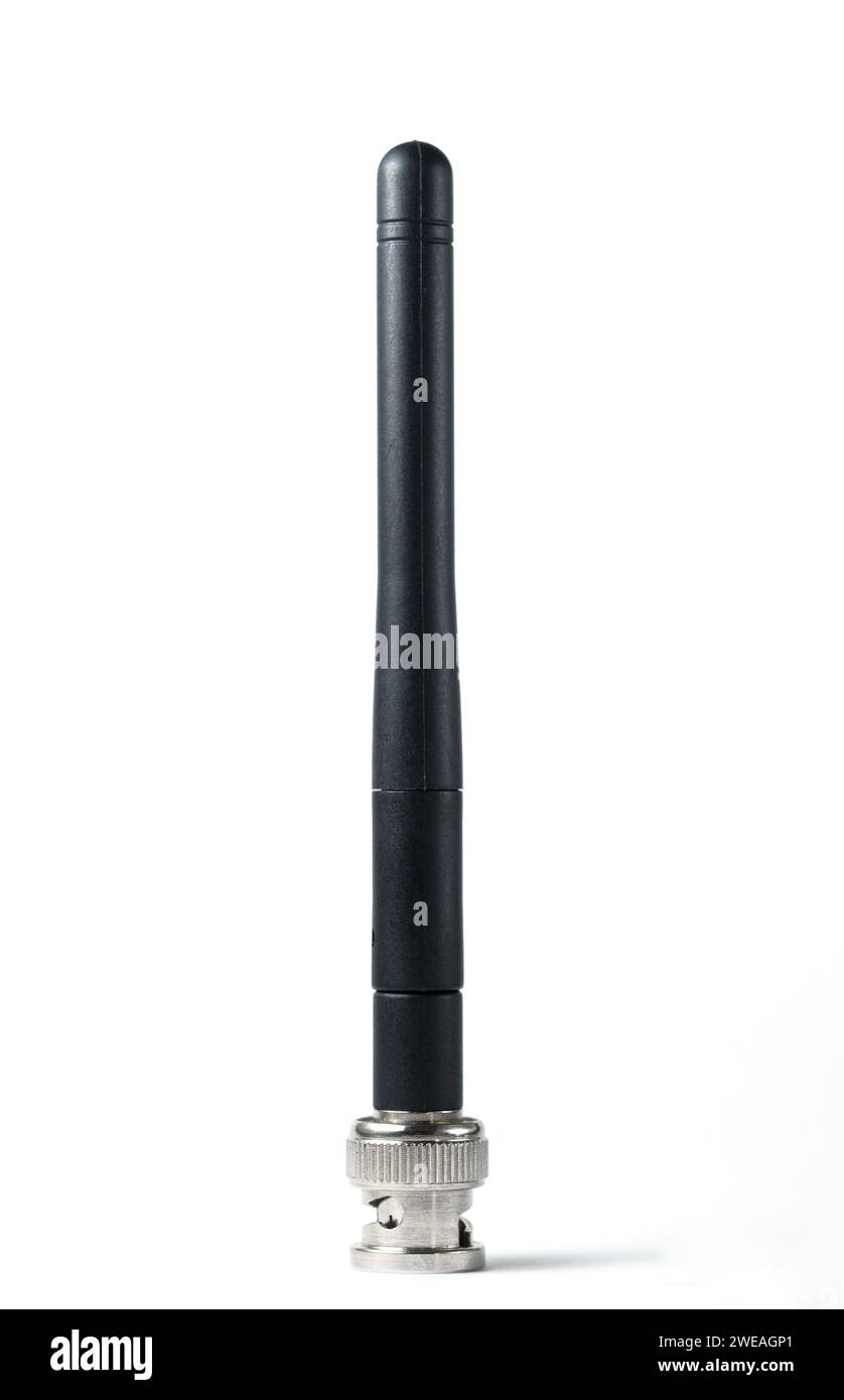 Omnidirectional antenna on white background Stock Photo Alamy