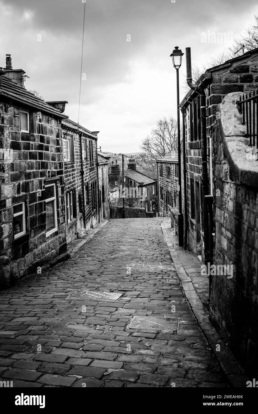 Heptonstall village Calderdale. West Yorkshire, England, UK Stock Photo