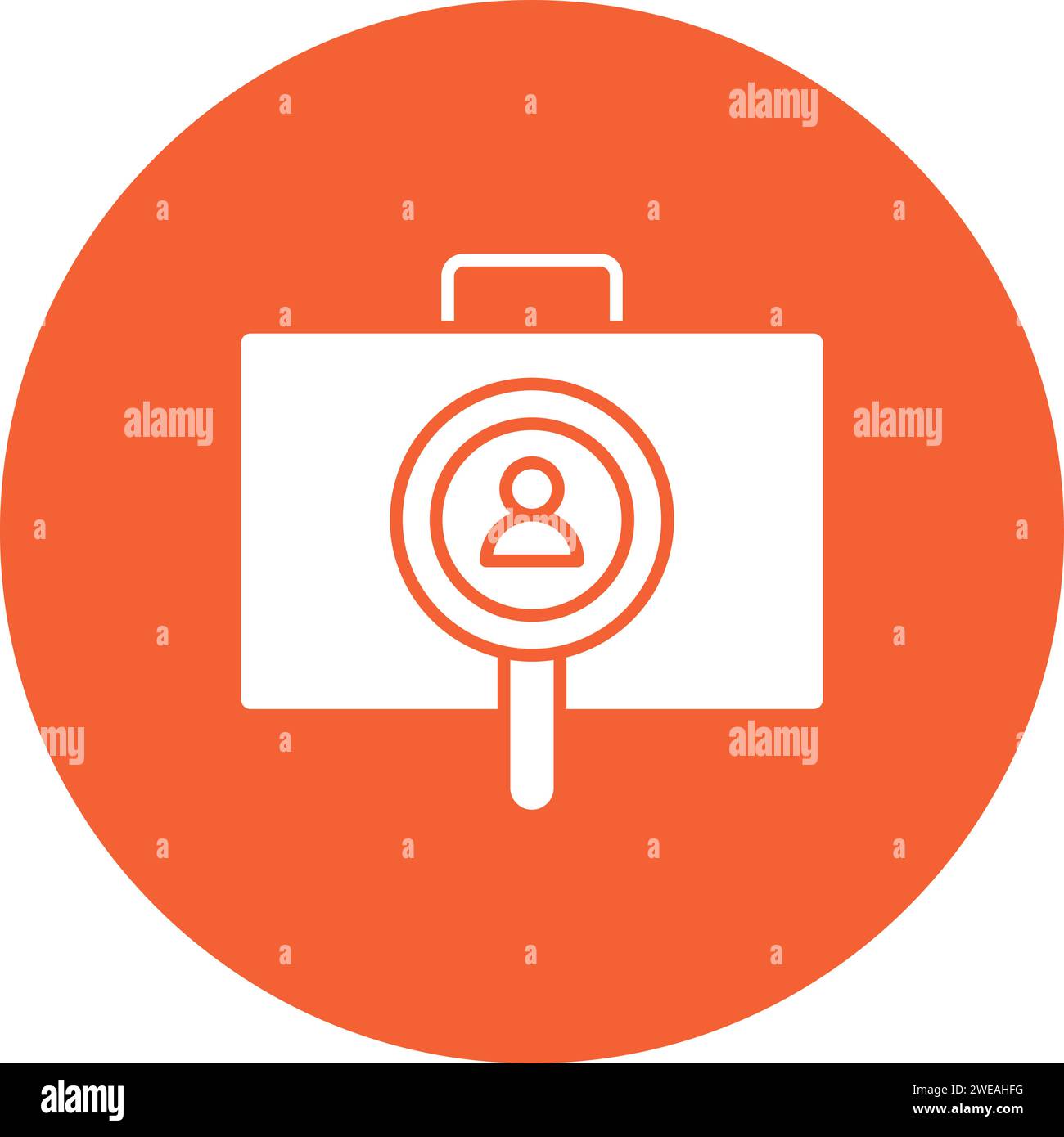 Employees Search icon vector image. Stock Vector