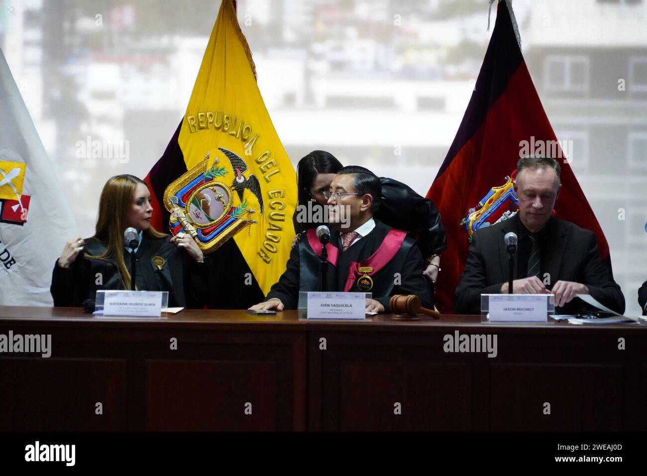 RESULTADOS EXAMEN CONTRA LA CORRUPCION CNJ Y ONU Quito 24 de enero 2024. Entrega de la UNODC de los resultados del examen de aplicacion de la convencion de las Naciones Unidas contra la Corrupcion. En la Corte Nacional de Justicia. API / DANIEL MOLINEROS Quito Pichincha Ecuador CLJ-RESULTADOSEXAMENCONTRALACORRUPCIONCNJYONU-30178ab2f723beb1b5fc433a250550f5 *** RESULTS OF ANTI-CORRUPTION REVIEW CNJ AND UN Quito January 24, 2024 UNODC delivery of the results of the review of the implementation of the United Nations Convention against Corruption At the National Court of Justice API DANIEL MOLINERO Stock Photo