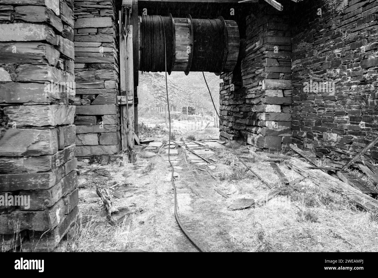 Views of Dinorwic Slate Quarry, situated near the villages of Dinorwig ...