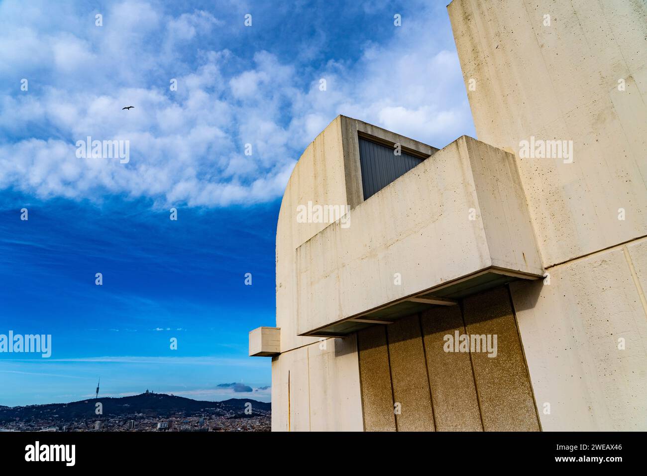 Fundacio Joan Miro, Montjuic, Barcelona, designed by Josep Lluís Sert. Stock Photo