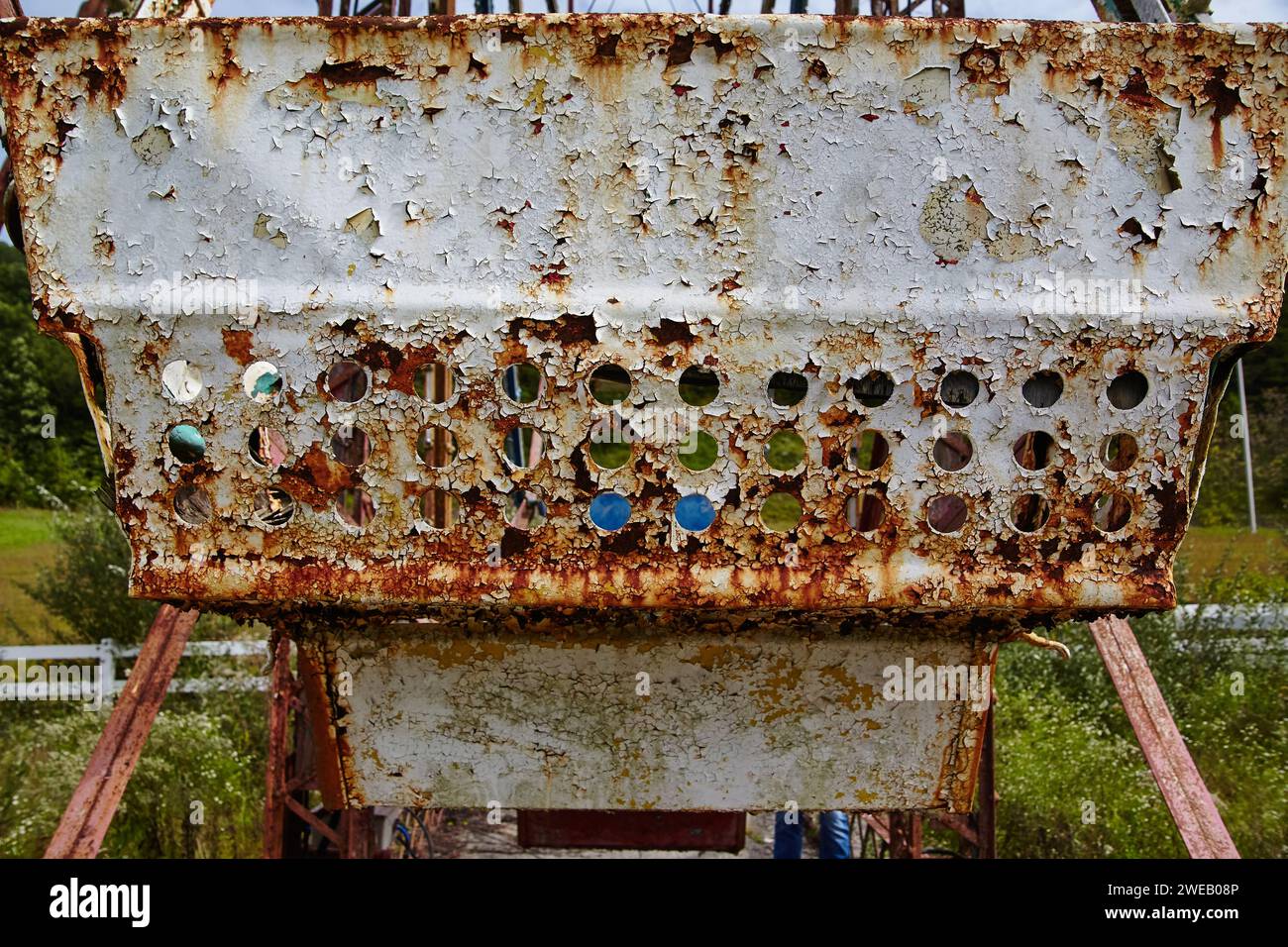 Rusted Agricultural Machine Texture in Rural Decay Stock Photo - Alamy