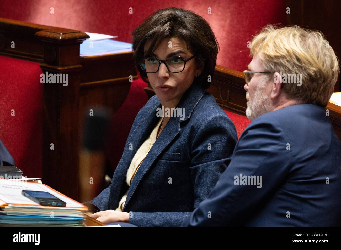 Paris, France. 24th Jan, 2024. French minister of culture Rachida Dati ...