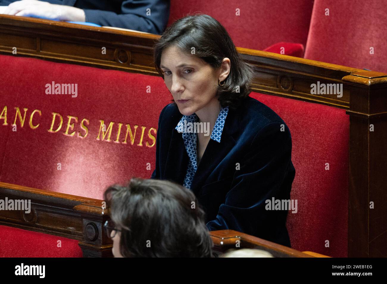Paris, France. 24th Jan, 2024. French Minister of Education, Sports ...