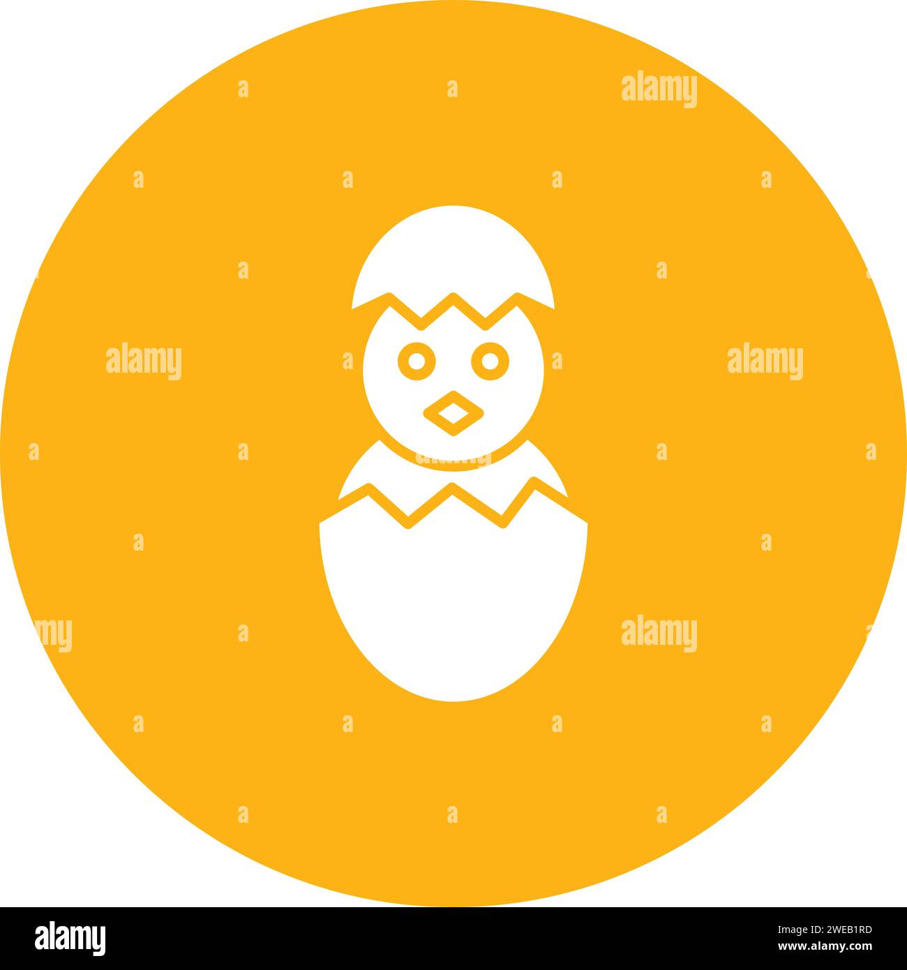 Hatched Egg icon vector image. Stock Vector