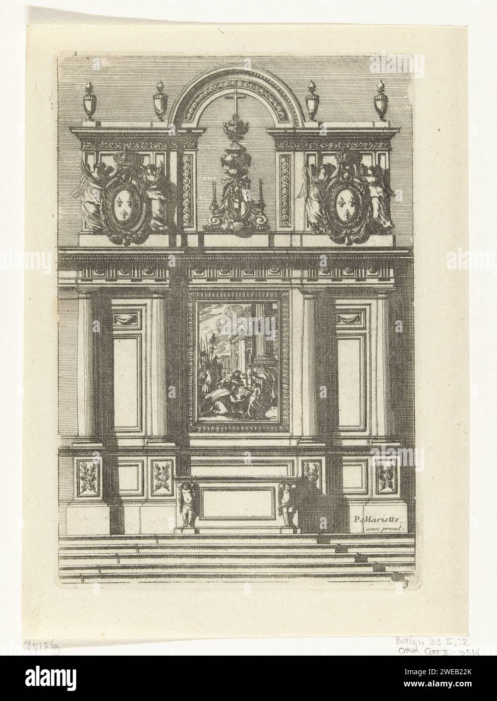 Tabernacle with worship of the kings, Jean Lepautre, c. 1666 - c. 1693 ...