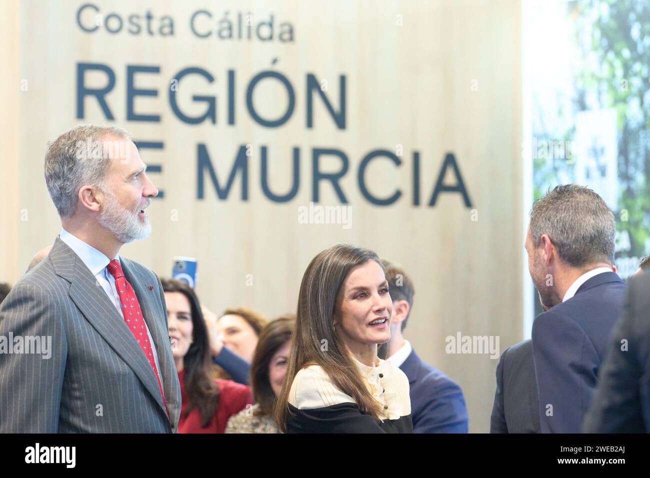 Madrid Madrid Spain 24th Jan 2024 Felipe VI Of Spain Queen   Madrid Madrid Spain 24th Jan 2024 Felipe Vi Of Spain Queen Letizia Of Spain Attends Fitur 2024 Opening At Ifema On January 24 2024 In Madrid Spain Credit Image Jack Abuinzuma Press Wire Editorial Usage Only! Not For Commercial Usage! 2WEB2AJ 