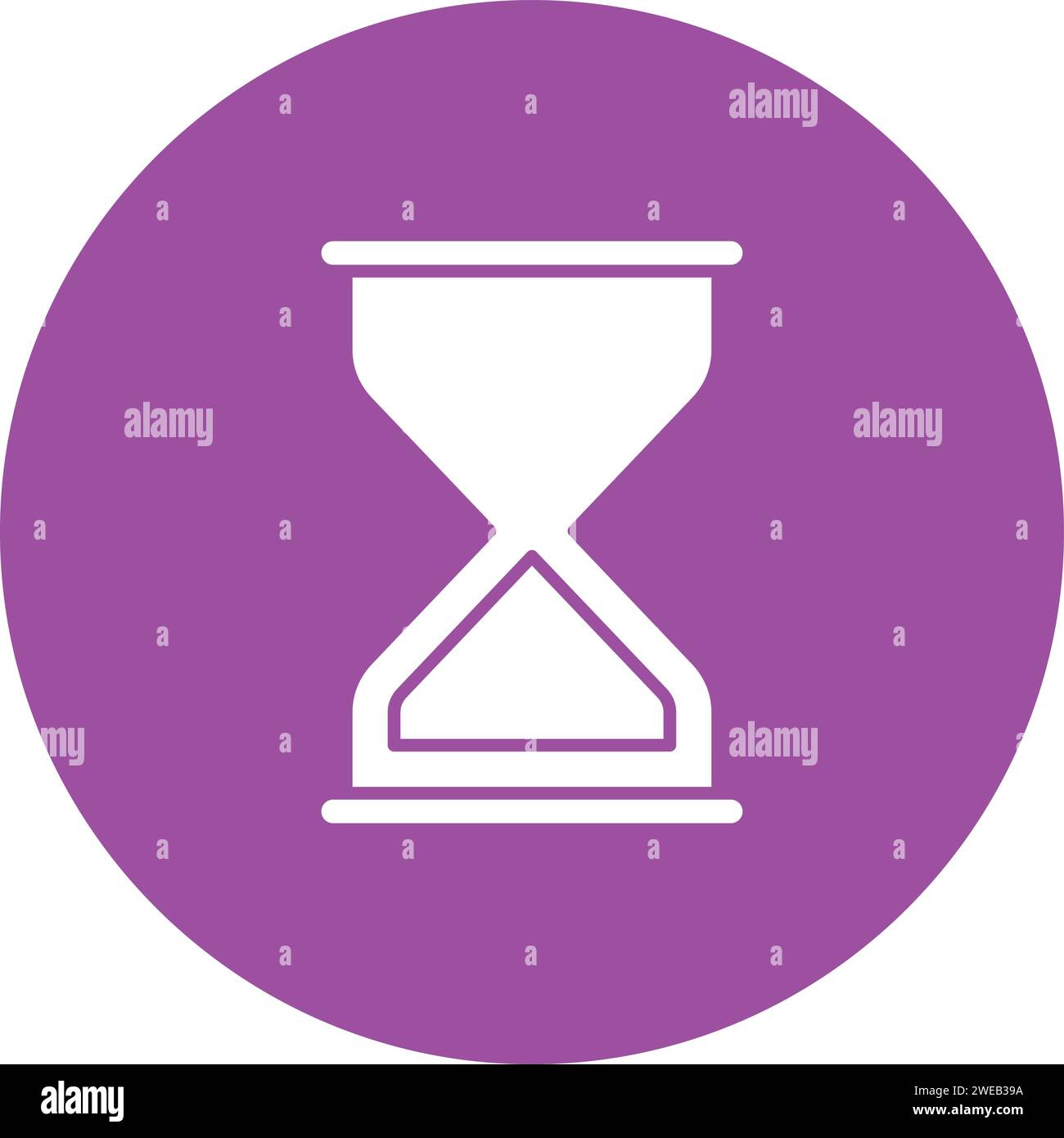 Hourglass Done icon vector image. Stock Vector
