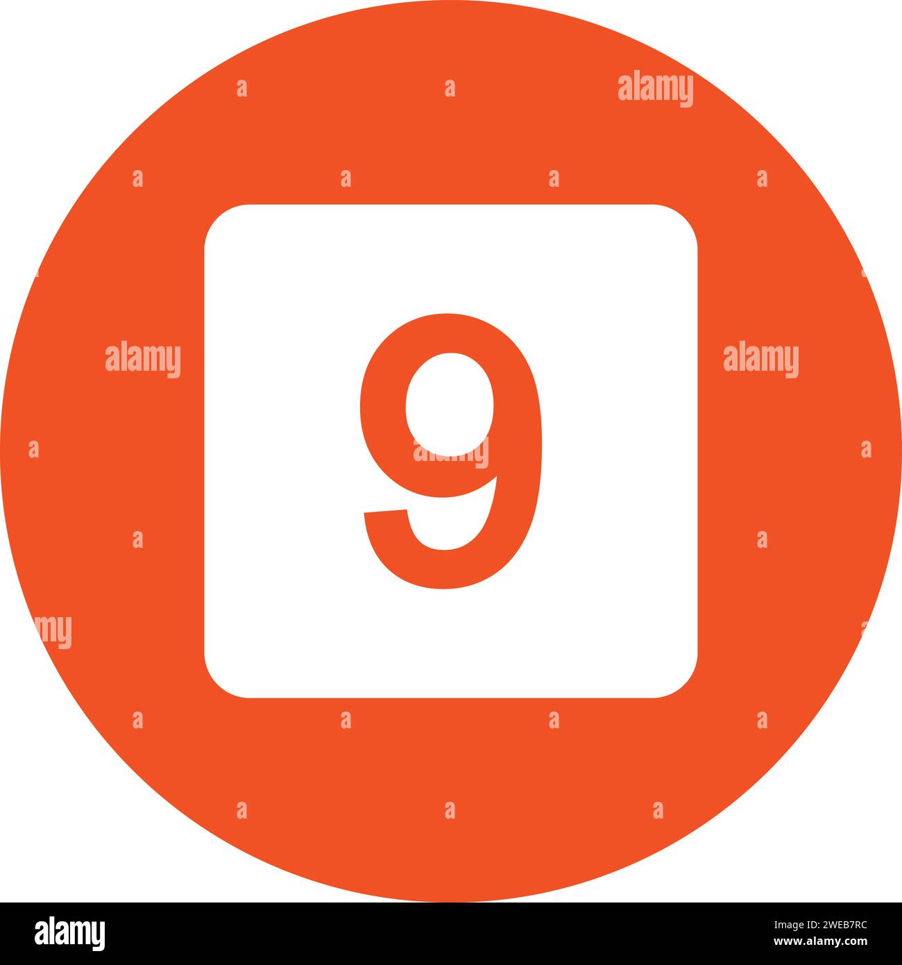 Keycap Digit Nine icon vector image Stock Vector Image & Art - Alamy