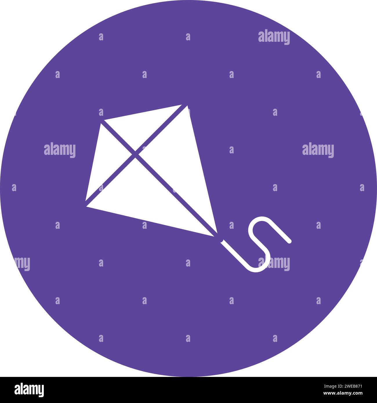 Kite icon vector image. Suitable for mobile application web application and print media. Stock Vector