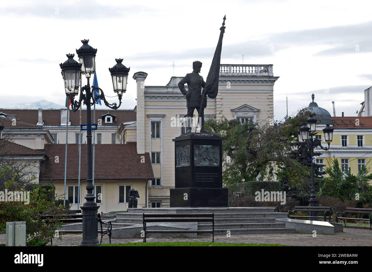 Monument to the fallen Bulgarian militiamen in the Russo-Turkish War of Liberation, Sofia, Bulgaria Stock Photo